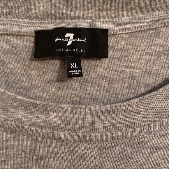 7 for all mankind Mens Gray T-shirt - Picture 5 of 8